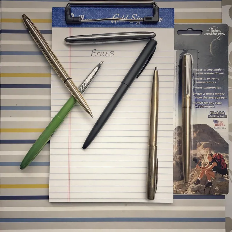 Fisher Space M4Raw Cap-O-Matic Ballpoint Pen Raw Brass