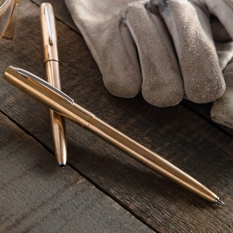 Fisher Space M4Raw Cap-O-Matic Ballpoint Pen Raw Brass