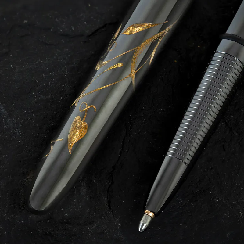 Fisher Space 400Btn-N Bullet Ballpoint Pen With Nouveau Design Black Titanium Nitride