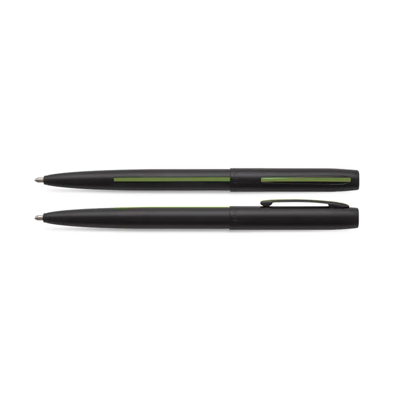 Fisher Space Non-Reflective Cap-O-Matic Conservation Ballpoint Pen Matte Black and Green