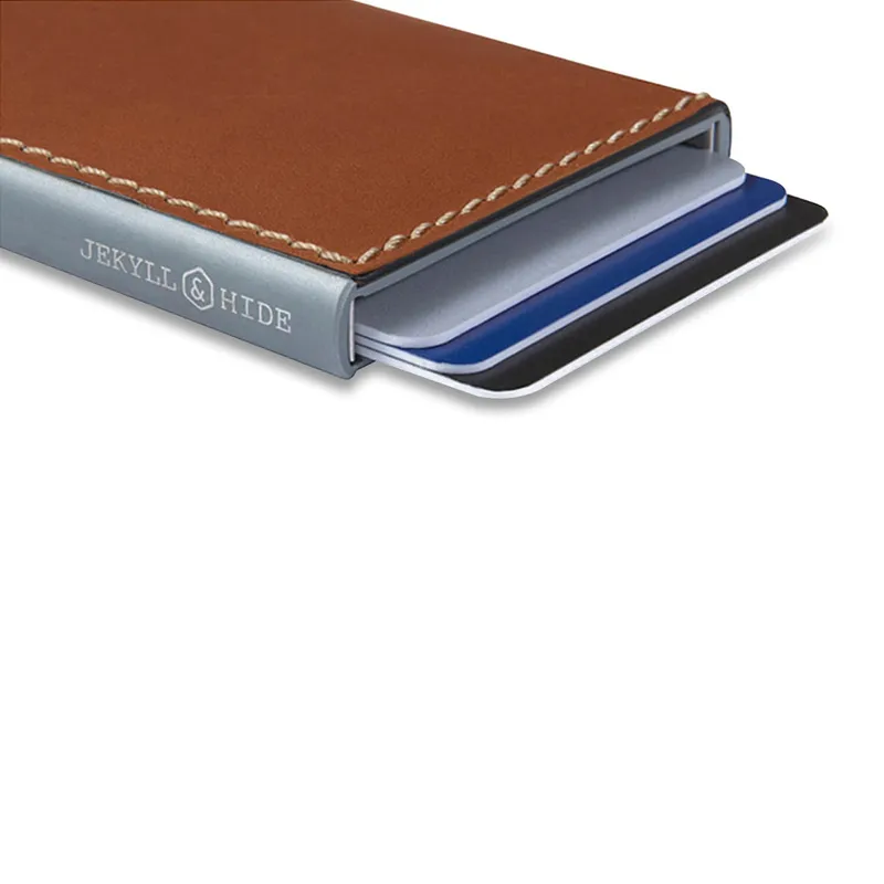 Jekyll & Hide 4311Rota Roma Leather Card Slide - Tan
