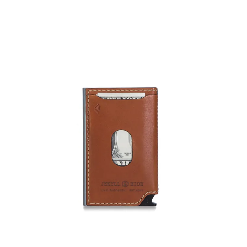 Jekyll & Hide 4311Rota Roma Leather Card Slide - Tan