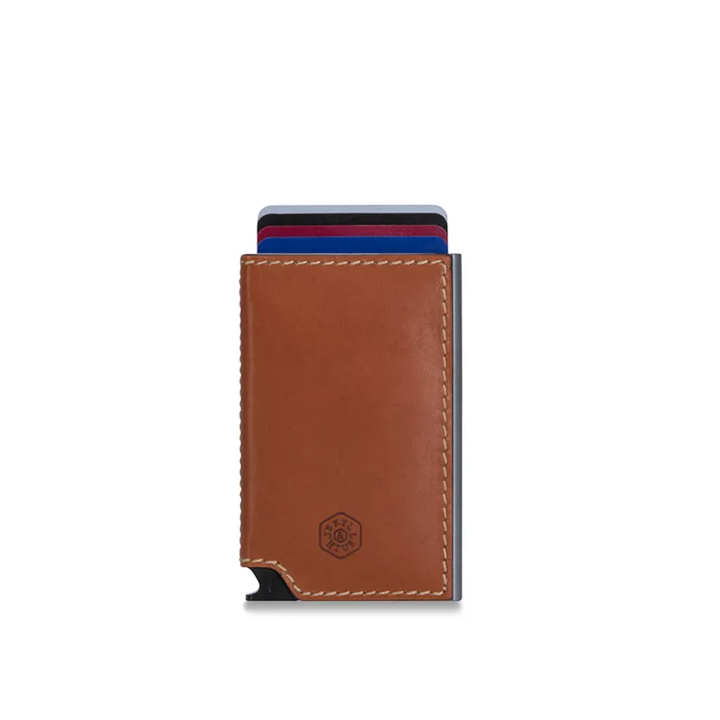 Jekyll & Hide 4311Rota Roma Leather Card Slide - Tan