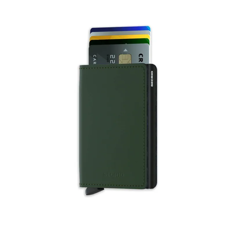 Secrid Slimwallet Matte - Green and Black