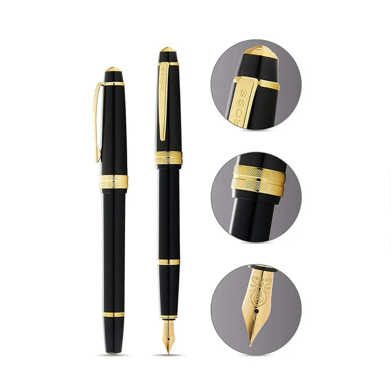 Cross AT0746-9MF Bailey Light Fountain Pen Black