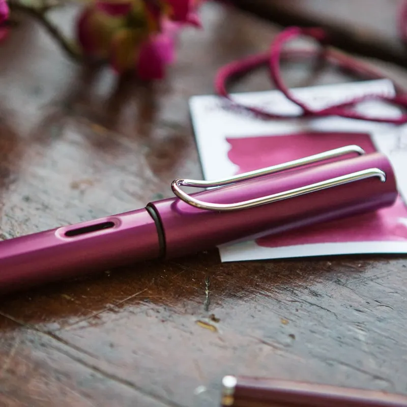 Lamy Al-Star 029 Fountain Pen Broad Purple With Chrome Metal Clip