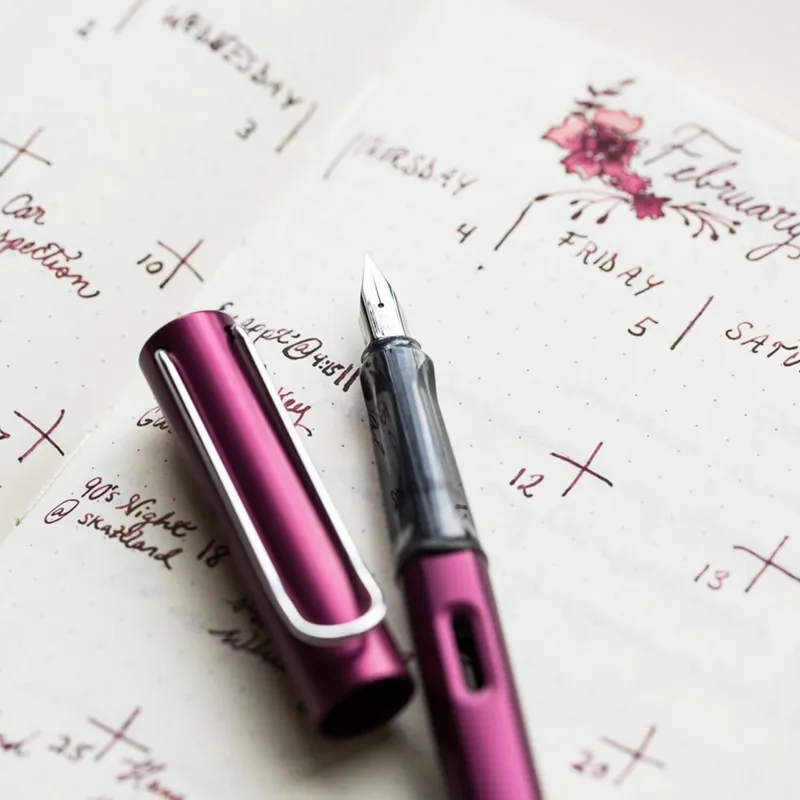 Lamy Al-Star 029 Fountain Pen Medium Purple With Chrome Metal Clip
