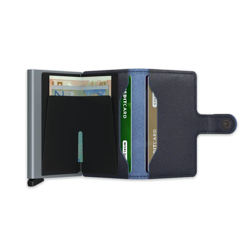 Secrid Saffiano Miniwallet Navy