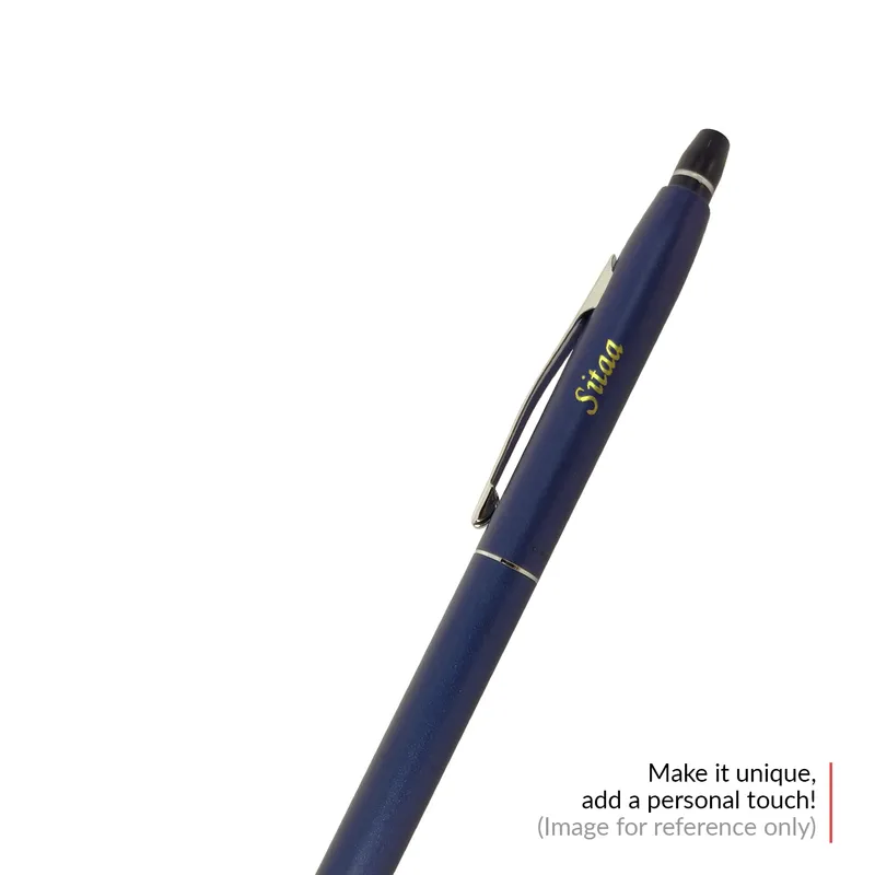 Cross AT0622-121 Click Ballpoint Pen Dark Blue with Chrome Trims
