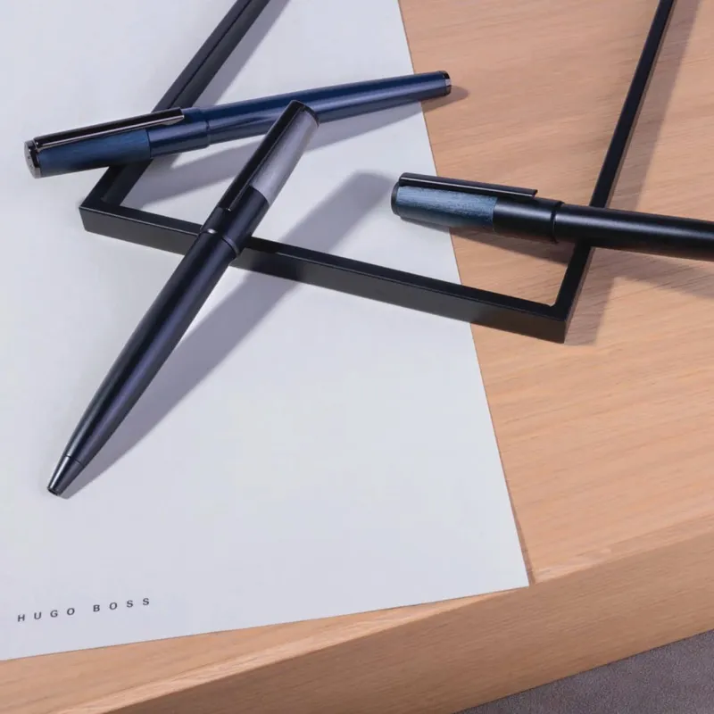 Hugo Boss Gear Minimal Ballpoint Pen Black And Navy