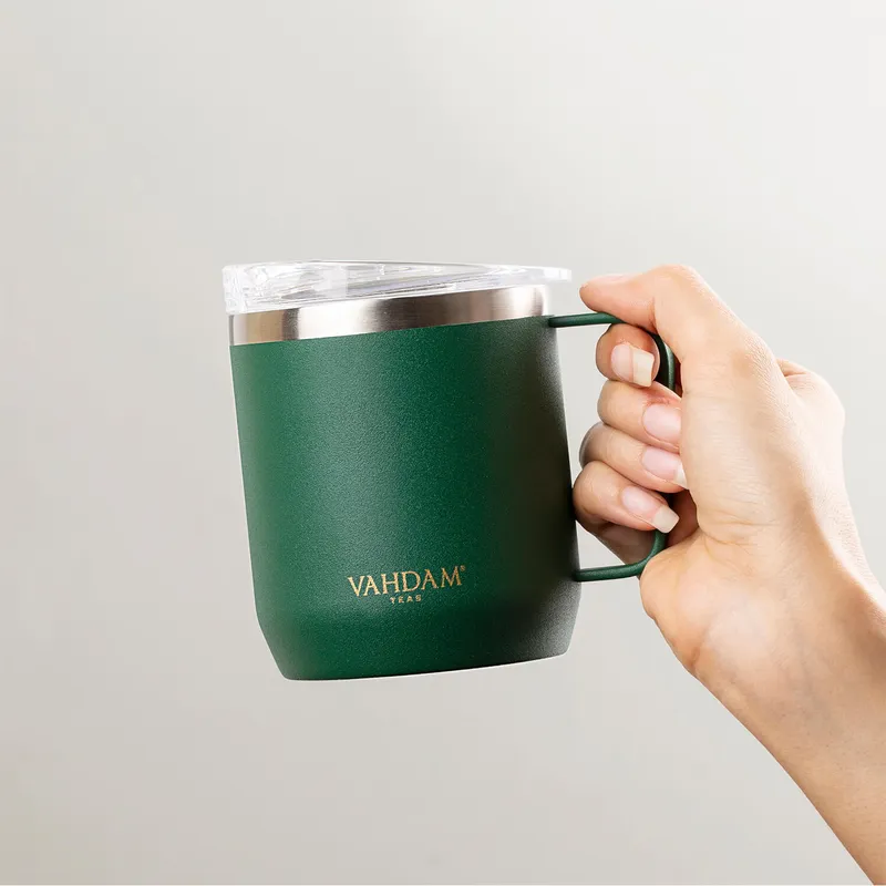 Vahdam Drift Mug (300 ml) Dark Green
