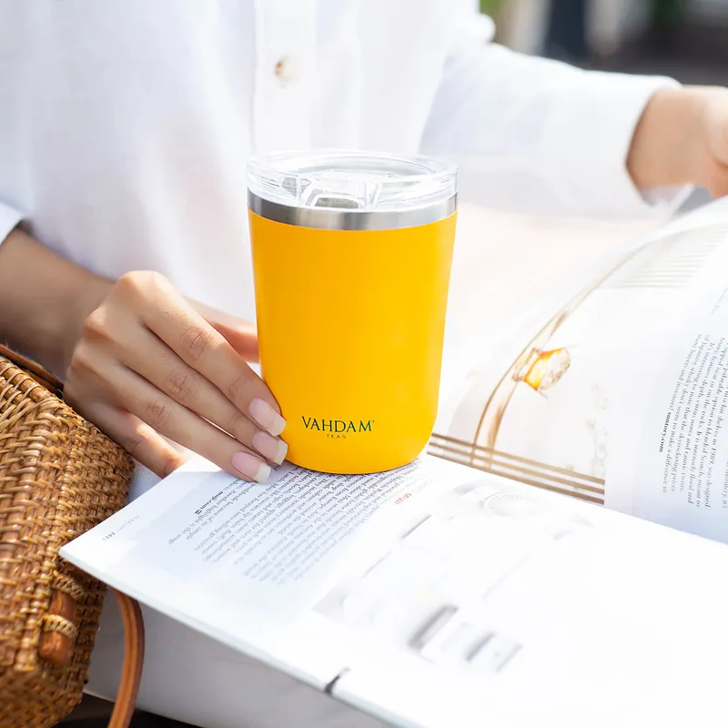 Vahdam Ardour Tumbler (350 ml) Yellow
