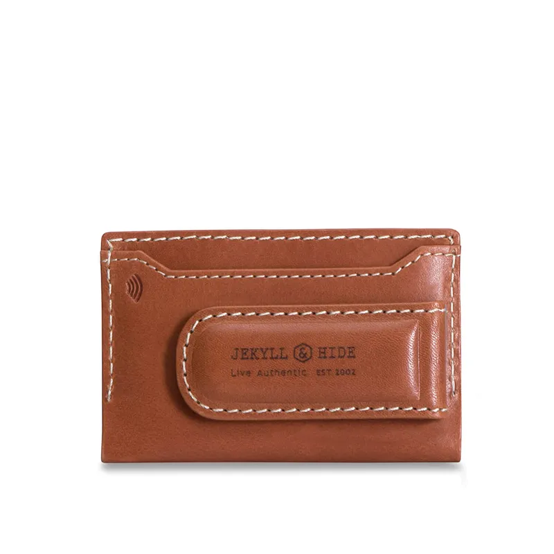 Jekyll & Hide 3225ROTA Roma Leather Money Clip Card Holder Tan