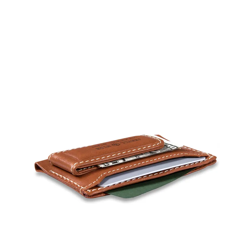 Jekyll & Hide 3225ROTA Roma Leather Money Clip Card Holder Tan