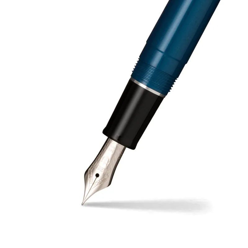 Sailor Professional Gear Slim Fountain Pen (14K Zoom) Blue with Rhodium-plated Trims