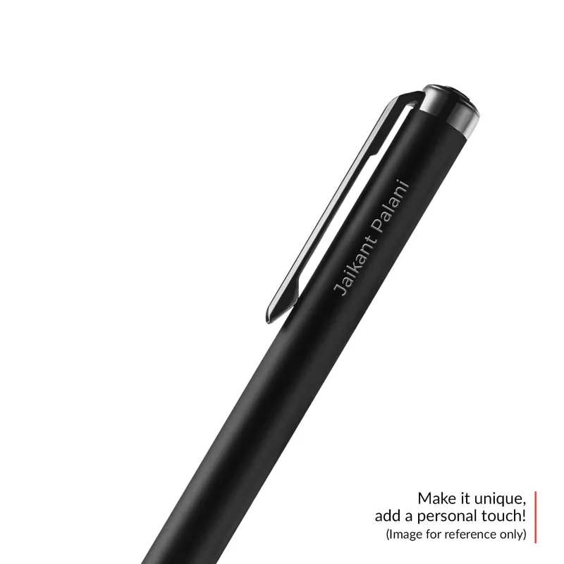 Lapis Bard Contemporary Torque Ballpoint Pen - Matte Black with Shiny Black Trim