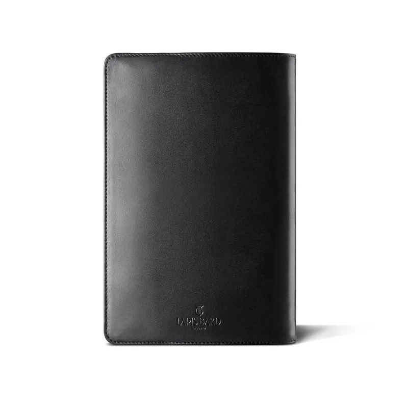 Lapis Bard A5 - Size Mayfair Leather Notebook Jacket - Black