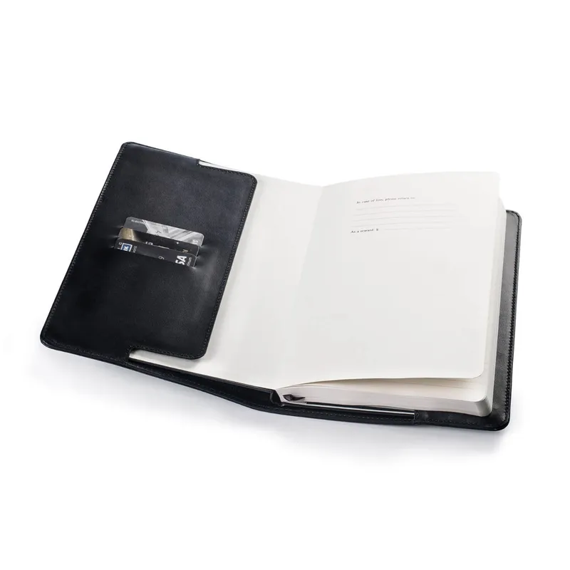 Lapis Bard A5 - Size Mayfair Leather Notebook Jacket - Black
