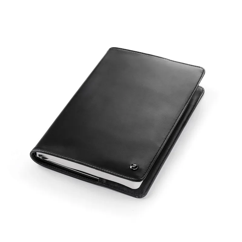 Lapis Bard A5 - Size Mayfair Leather Notebook Jacket - Black