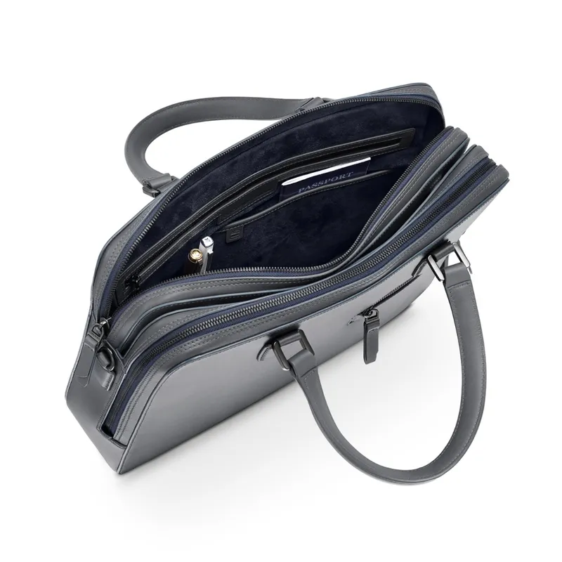 Lapis Bard Ducorium Leather Chester 14-inch Laptop Business Bag - Graphite