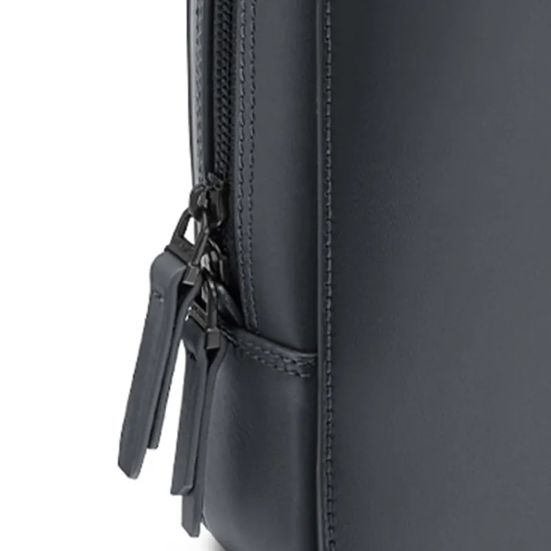 Lapis Bard Ducorium Leather Spencer 14-inch Laptop Briefcase - Graphite