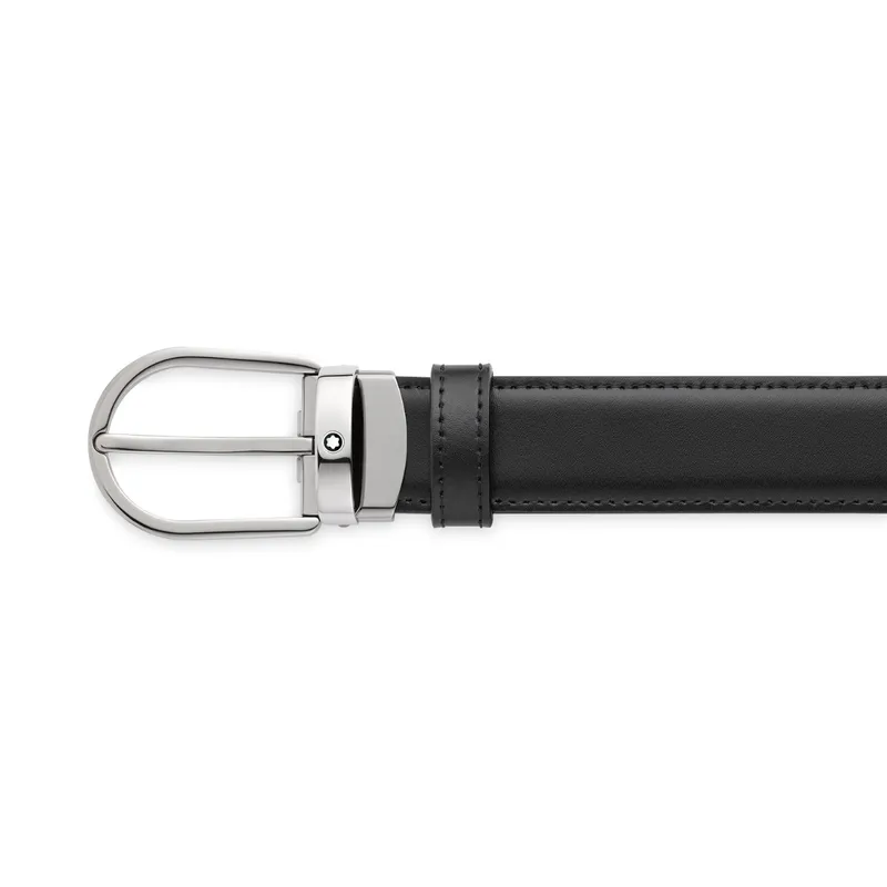 Montblanc 128803 Reversible Leather Belt (30mm) Black/Brown
