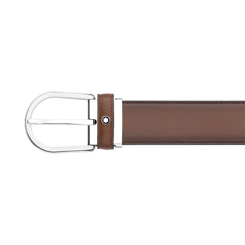 Montblanc 118413 Leather Belt (35mm) Brown