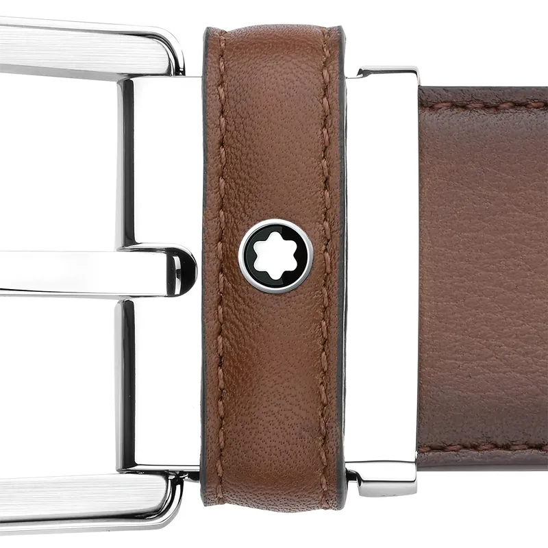 Montblanc 118413 Leather Belt (35mm) Brown