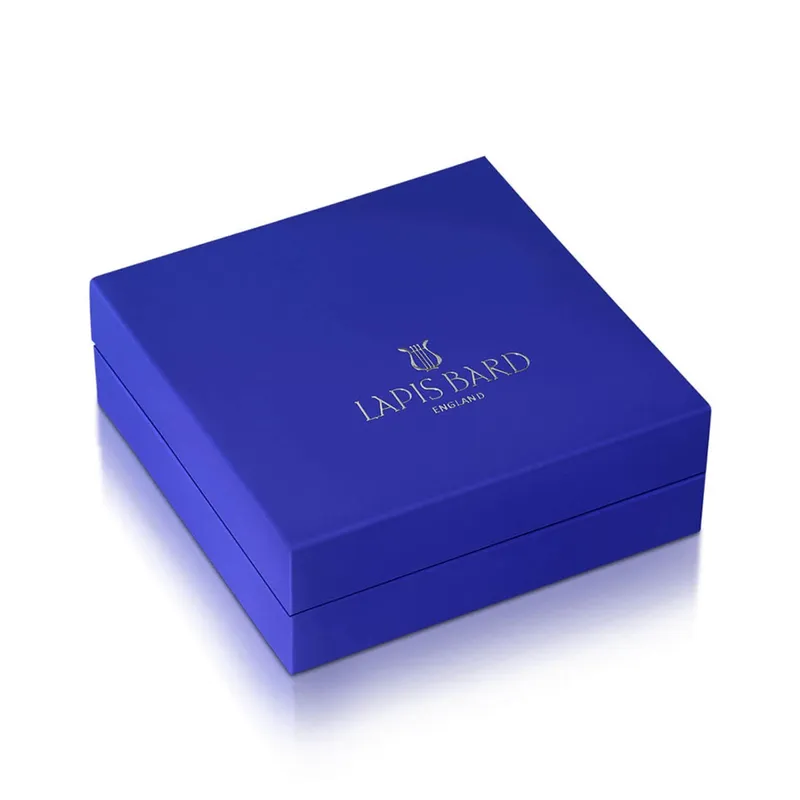 Lapis Bard Avant Garde Shard Gold Cufflinks with Black Enamel Inlay
