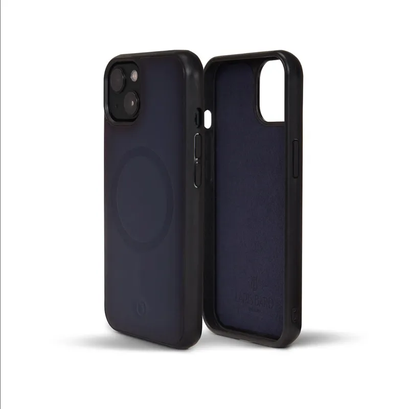 Lapis Bard Ducorium Leather iPhone 13 Case - Navy Blue
