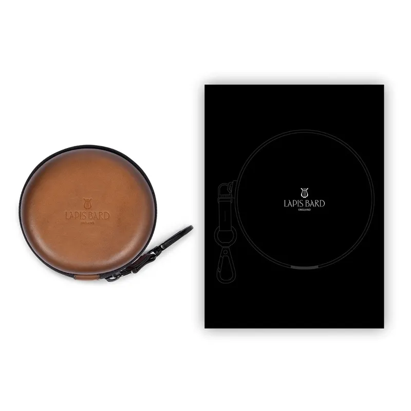 Lapis Bard Ducorium Leather Cable Organiser - Cognac
