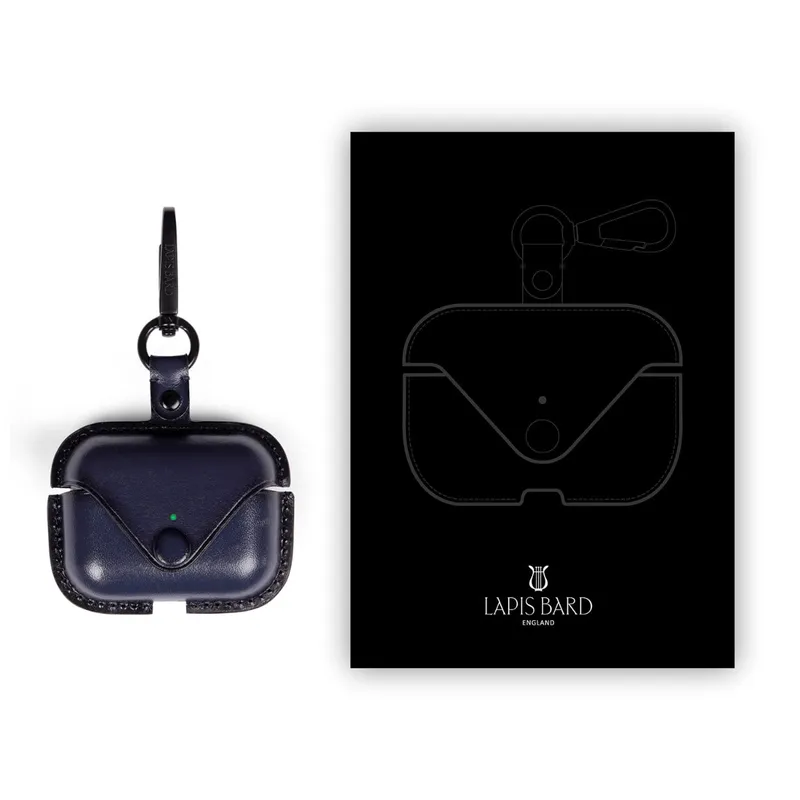 Lapis Bard Ducorium Leather AirPod Pro Case - Navy Blue