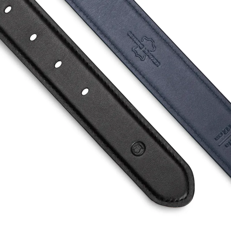 Lapis Bard Southwark Vintage Leather Belt with Skeleton Buckle - Black