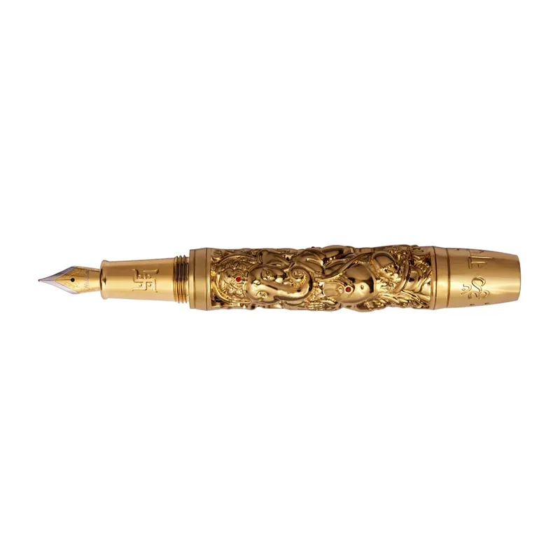 Noblia Limited Edition Ganesha Fountain Pen (Medium) Gold