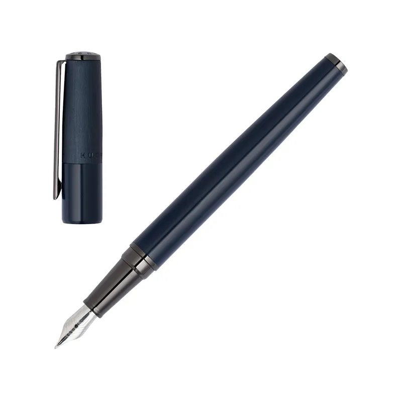 Hugo Boss Gear Minimal Fountain Pen (Medium) - Navy