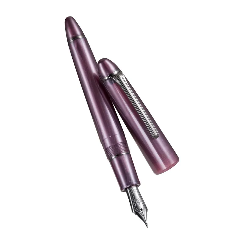 Sailor 1911 Ringless Metallic Fountain Pen (21K Medium) - Simply Red with Black Trims