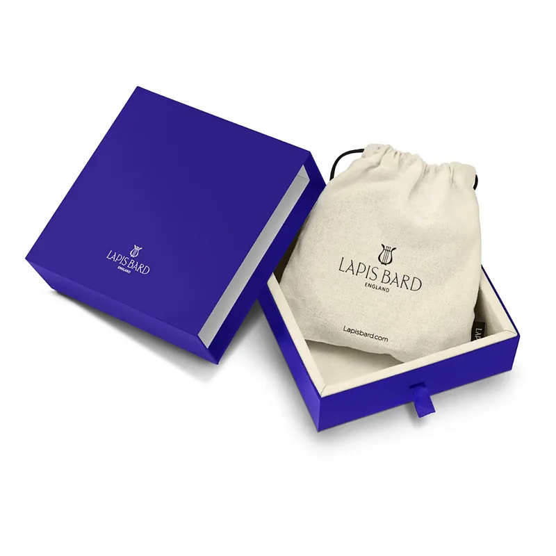 Lapis Bard Ducorium Southwark Belt 35mm Gold plated Buckle with Two tone Leather Strap - Blue
