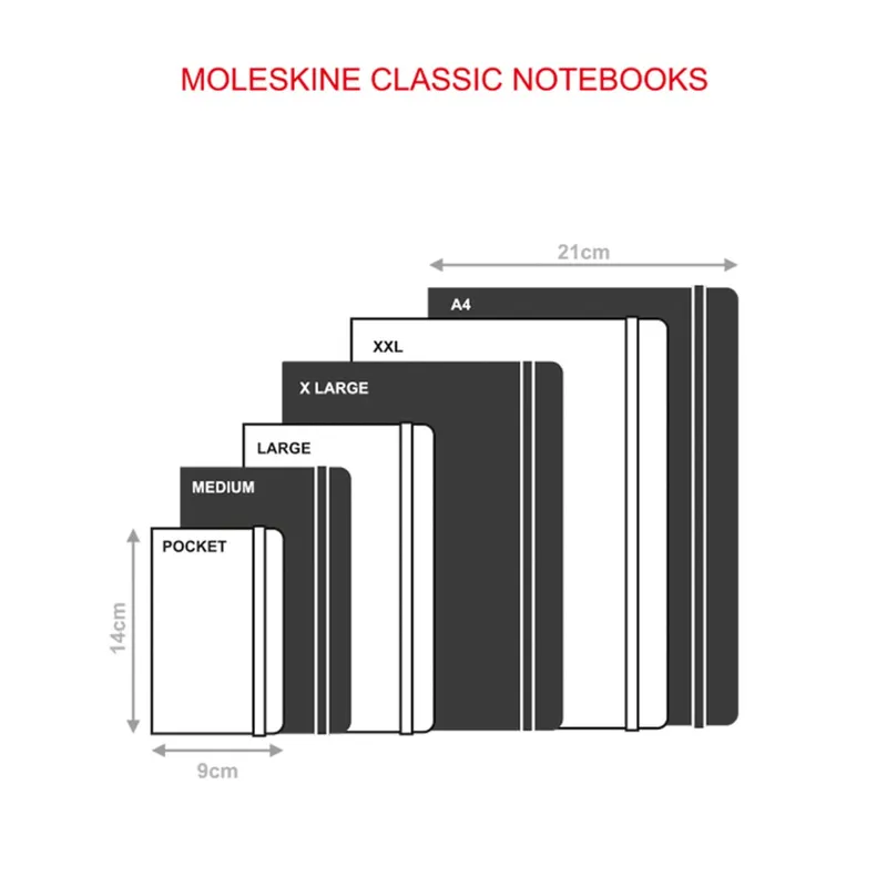 Moleskine Classic Notebook Ruled Hard Cover Large Black