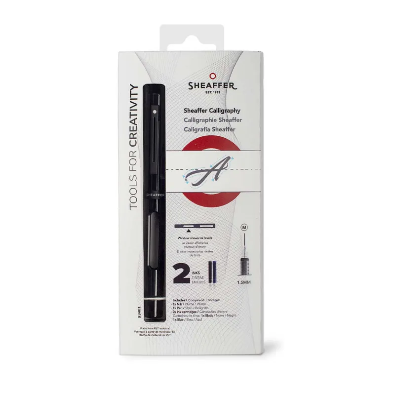 Sheaffer Calligraphy Matte Black Fountain pen with Black cap and Matte Black Trim in Hangsell - Medium