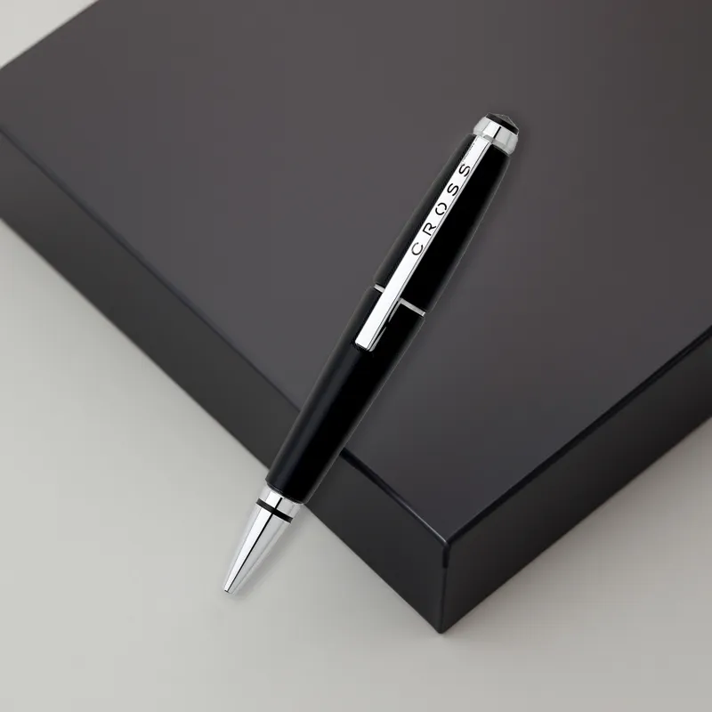Cross AT0555-2 Edge Rollerball Pen Black with Chrome Trims