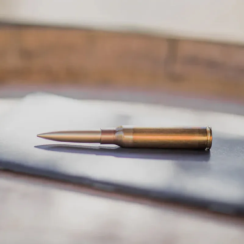 Fisher Space Genuine .338 Caliber LAPUA Mag Casing Cartridge Ballpoint Pen without Clip Raw Brass