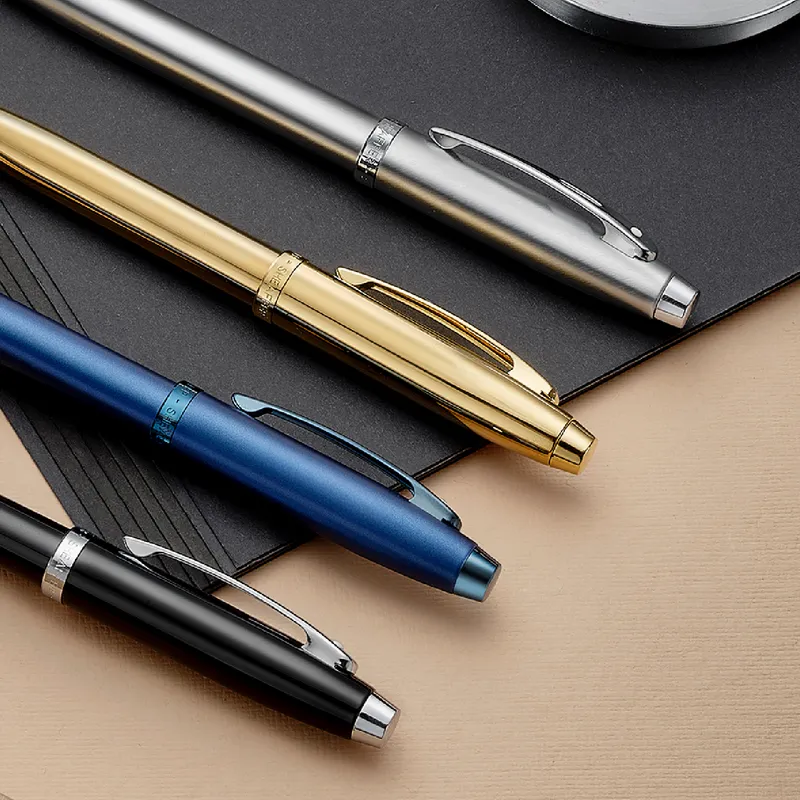 Sheaffer Gift 100 Fountain Pen (Fine) Black and Brushed Chrome with Chrome-Plated Trim