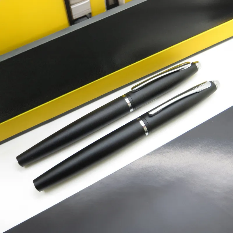 Cross AT0115-14 Calais Rollerball Pen Matte Black with Chrome Trims