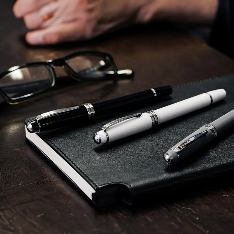 Cross AT0452-7 Bailey Ballpoint Pen Black with Chrome Trims