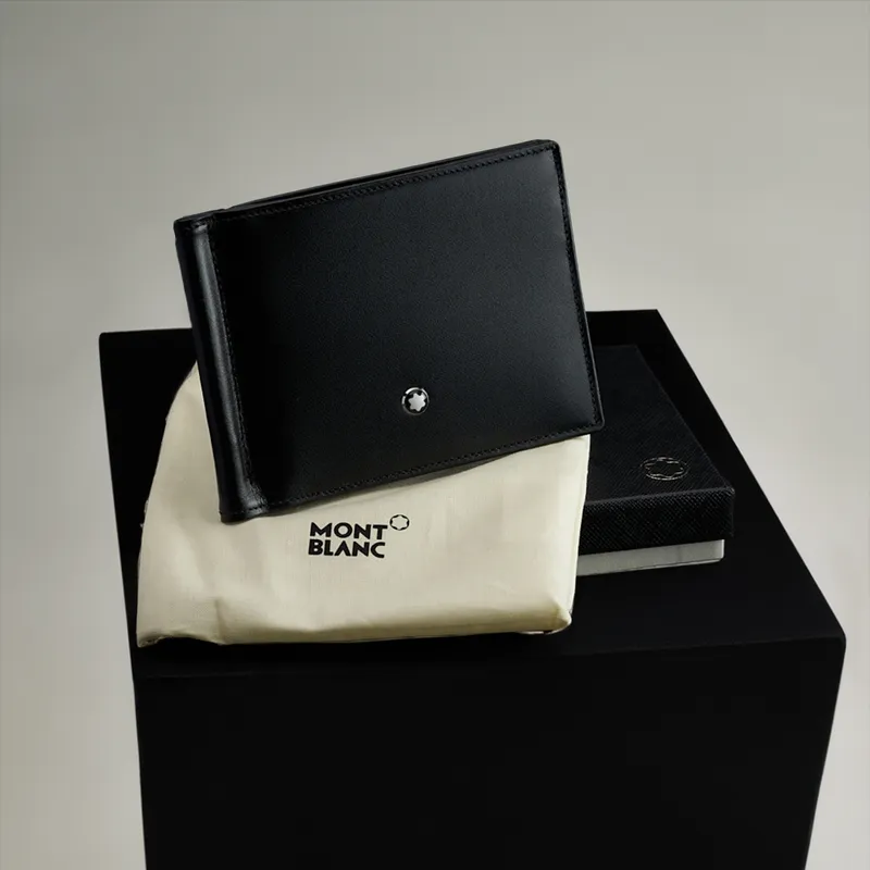 Montblanc 5525 MeisterstÃ¼ck 6CC Money Clip Wallet Black