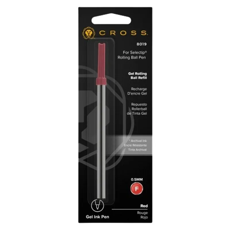 Cross 8019 Rollerball Fine Gel Refill Pack of 1 Red