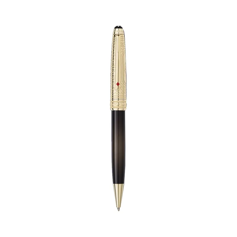Montblanc 128483 MeisterstÃ¼ck DouÃ© 'Around The World In 80 Days' Ballpoint Pen - Anthracite With Gold Trims