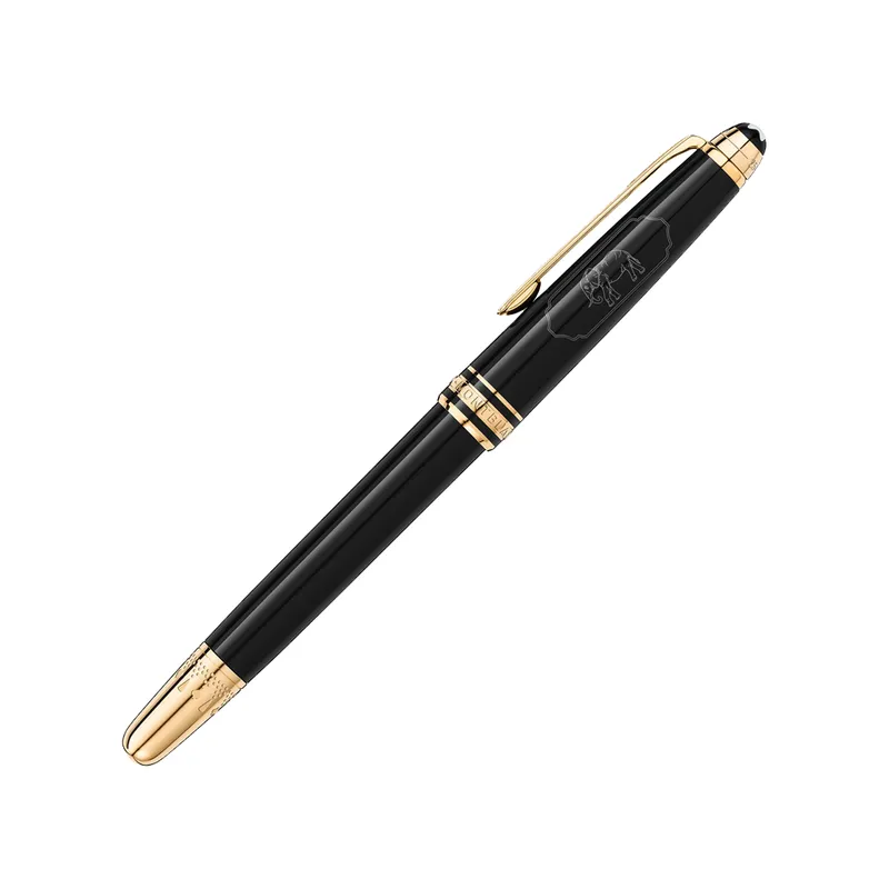 Montblanc 128474 MeisterstÃ¼ck Classique 'Around The World In 80 Days' Rollerball Pen - Anthracite With Gold Trims