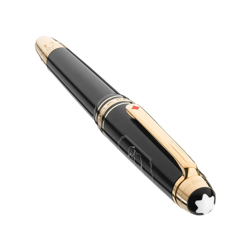 Montblanc 128474 MeisterstÃ¼ck Classique 'Around The World In 80 Days' Rollerball Pen - Anthracite With Gold Trims