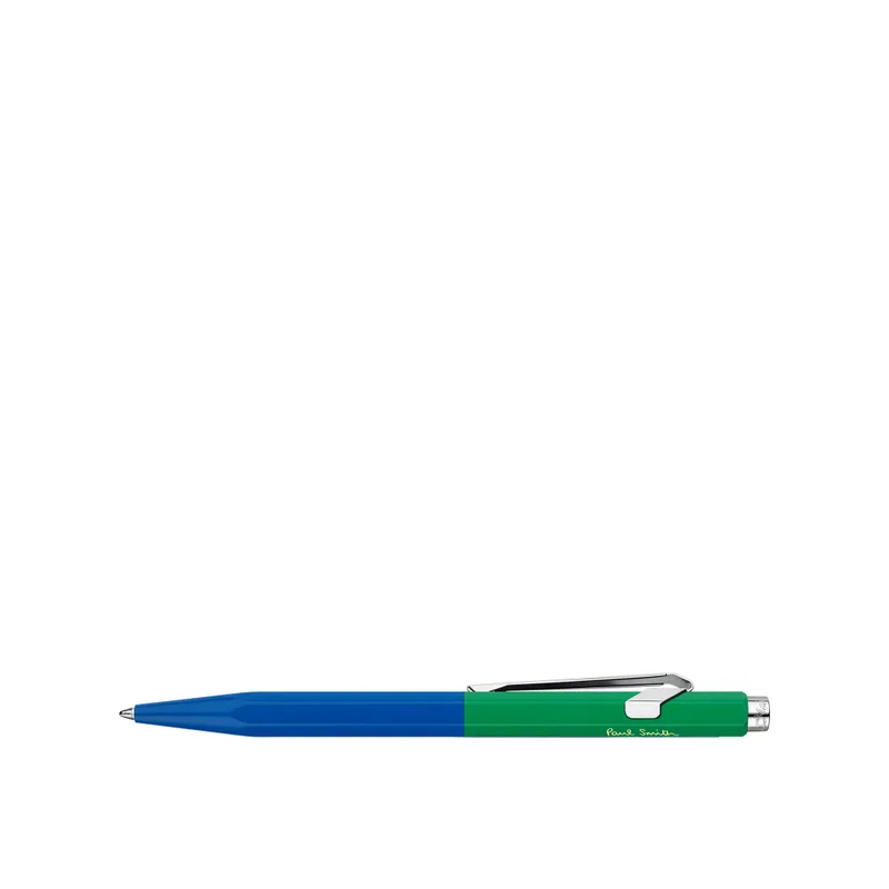 Caran d'Ache 849 Bille Paul Smith Ballpoint Pen - Cobalt And Emerald